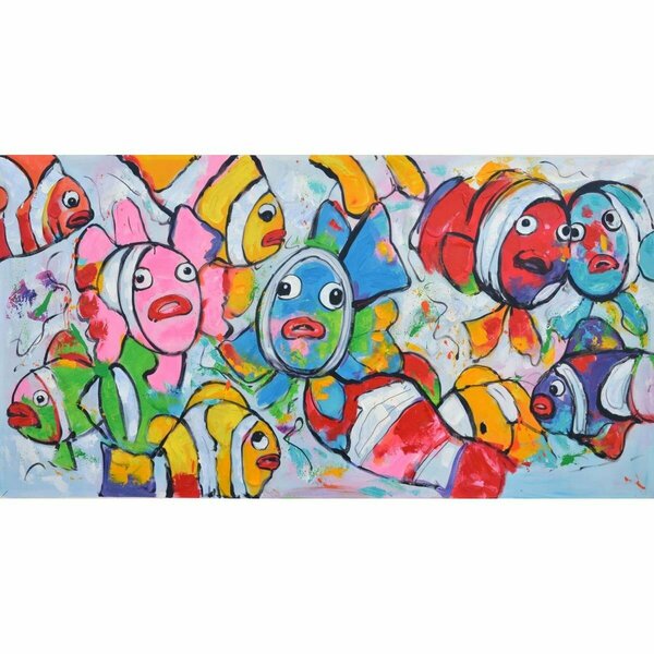 Standalone Kids Canvas & Wood Wall Art - XL Fish ST3190631